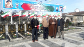 حضور همکاران دانشگاه جامع علمی کاربردی واحد استان گیلان در مراسم تجدید میثاق با شهدا در اولین روز دهه فجر