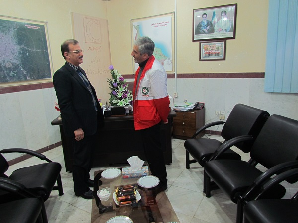 دیدار ریاست، معاون آموزشی و مسئول حراست دانشگاه جامع علمی کاربردی استان گیلان با معاون امداد و نجات جمعیت هلال احمر استان گیلان.